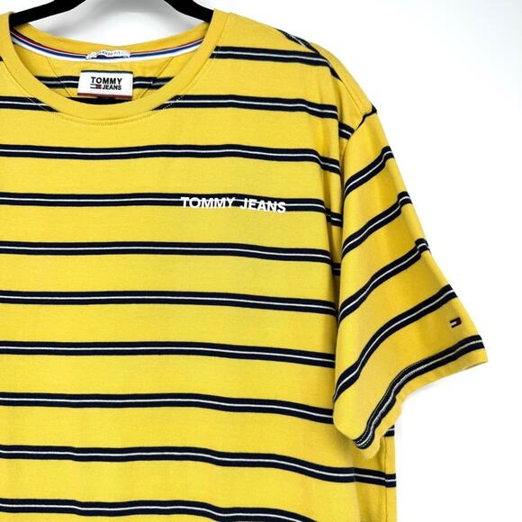 Tommy Jeans Men's Relaxed Fit Striped Short Sleeve Shirt Size L - Picture 3 of 5